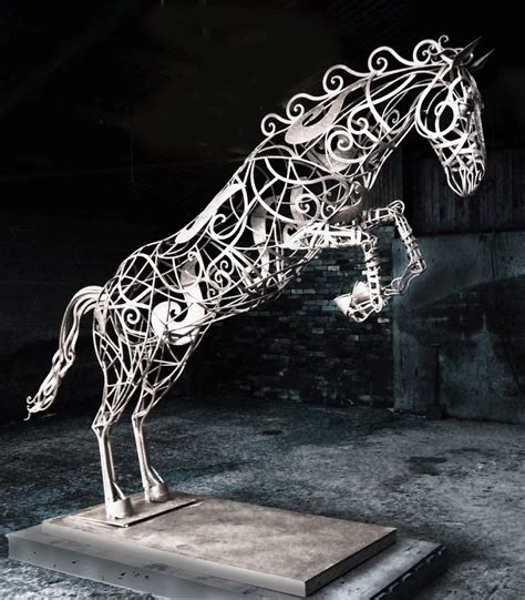 sheet metal welded animals|stainless steel animal sculptures.